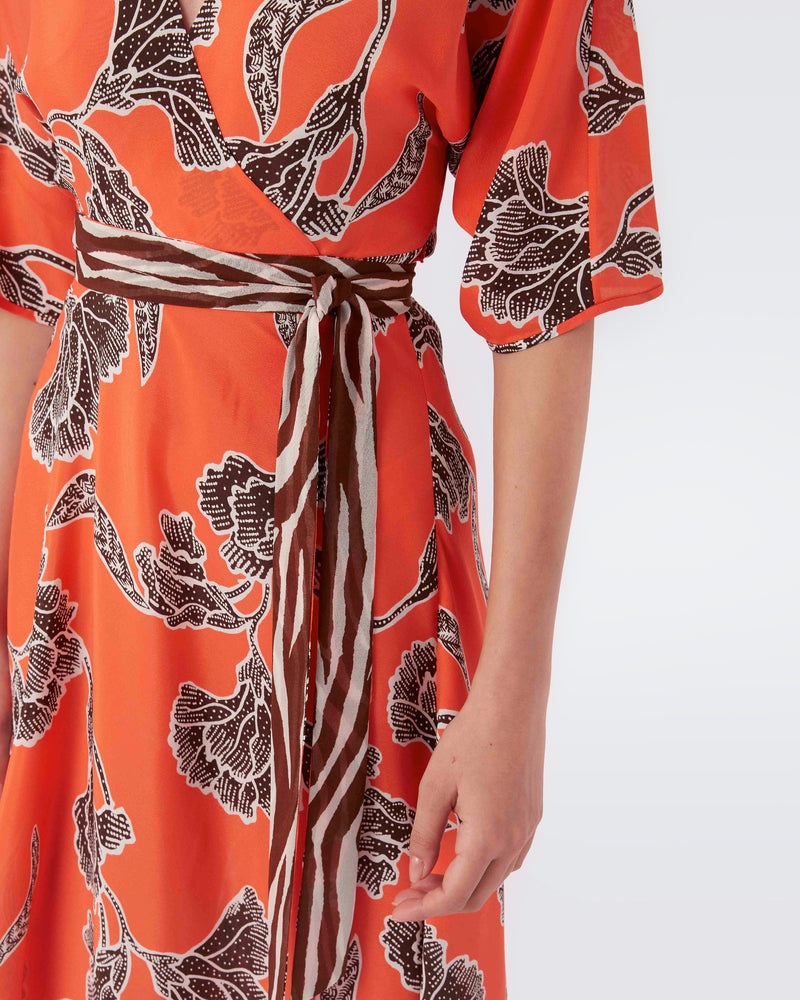 Eloise Asymmetrical Faux-Wrap Dress ...